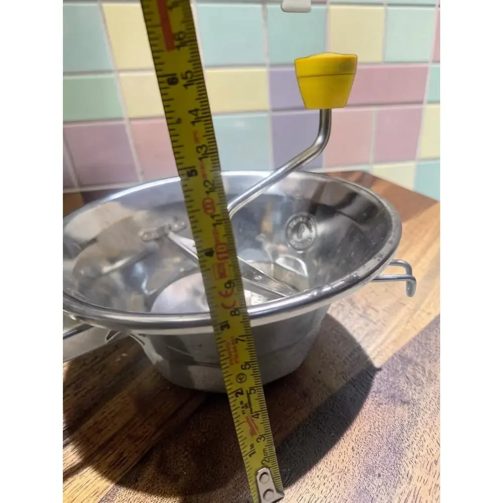 Vintage Moulin-Legumes #1 Food Mill Made in France Yellow Knob Kitchen Tool